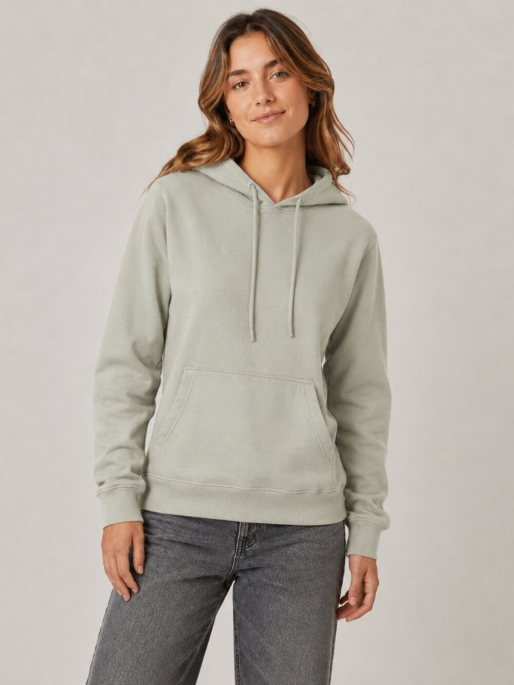 🌸 H&M Cozy Light Sage Green Hooded Pullover